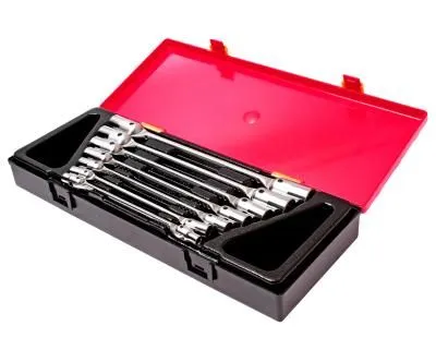 Набор ключей торцевых 6-19мм шарнирных 7 предметов в кейсе JTC