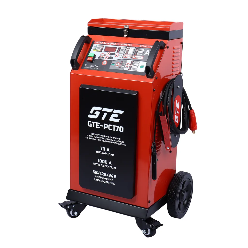Устройство пуско-зарядное 6-12-24V/60-750Ач/1000А передвижное GTE купить