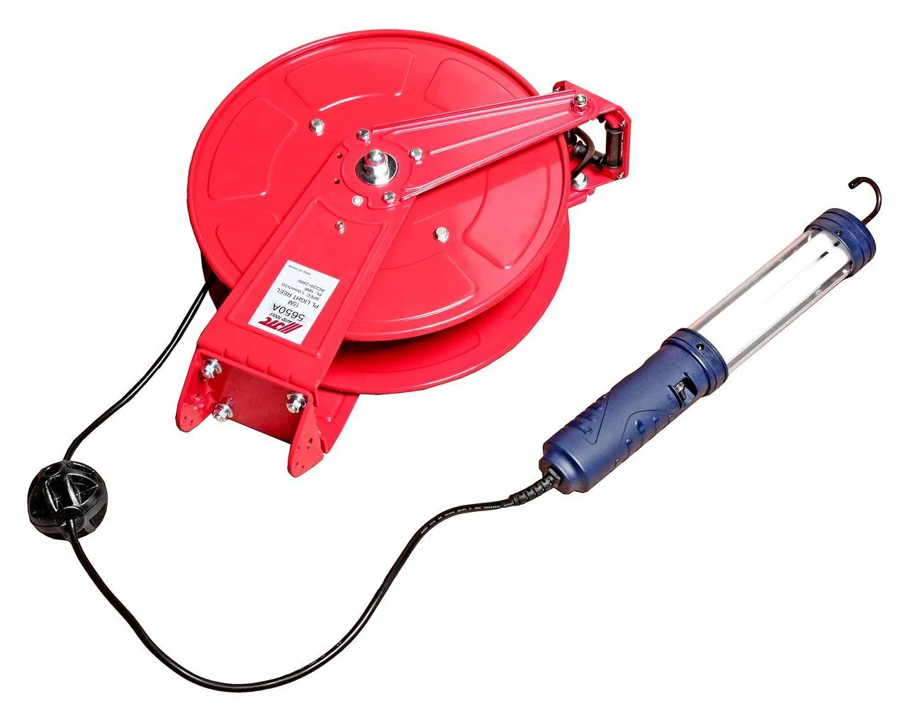 Лампа переносная на катушке с заземлением 15м провод 2мм JTC купить