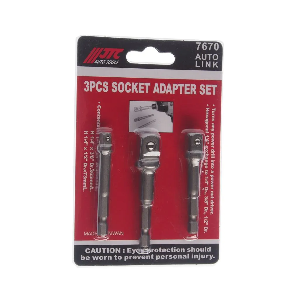 Набор адаптеров для головок торцевых 1/2"х73L,3/8"x65L,1/4"х65L JTC купить