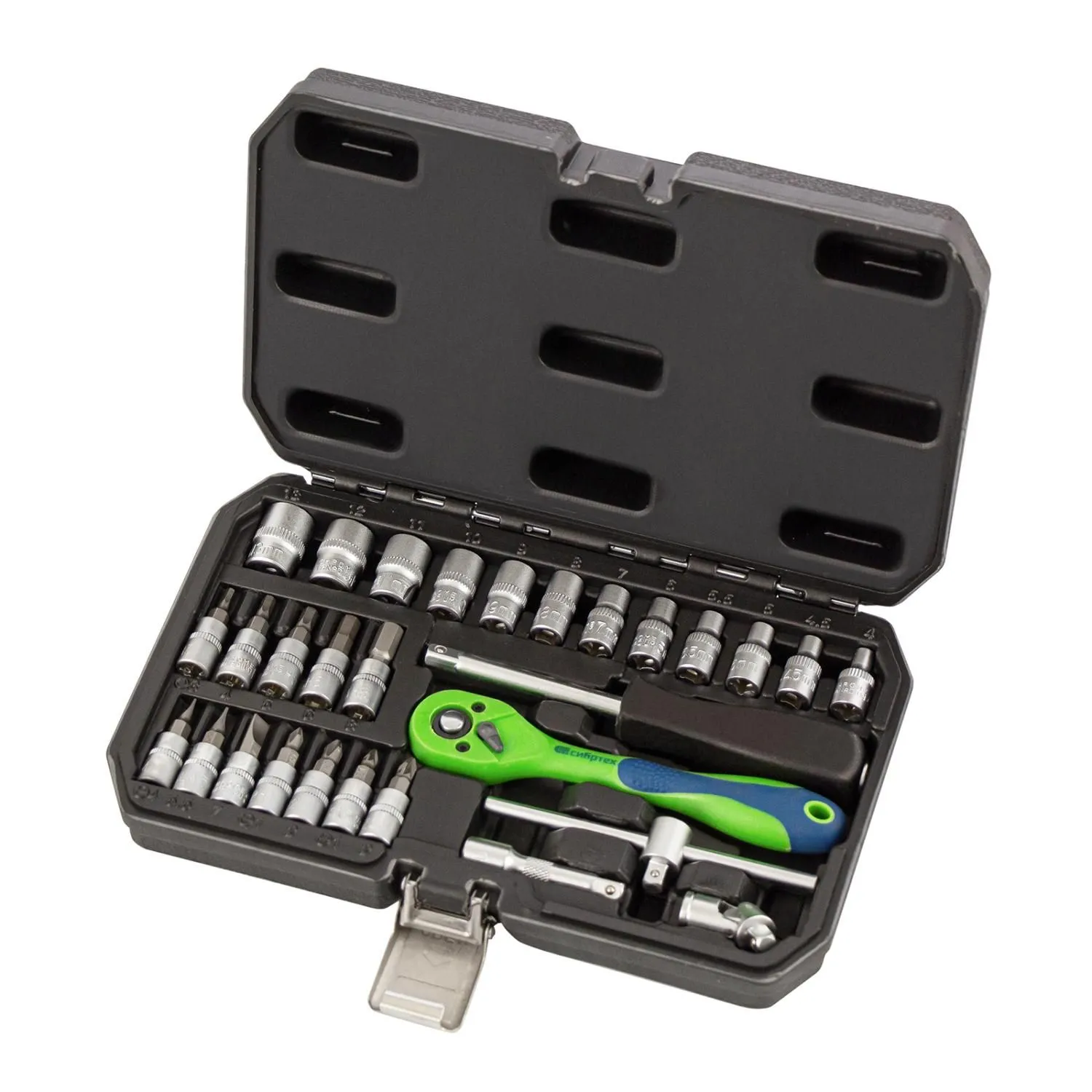 Набор инструментов 29 предметов, CrV, 1/4" Сибртех купить