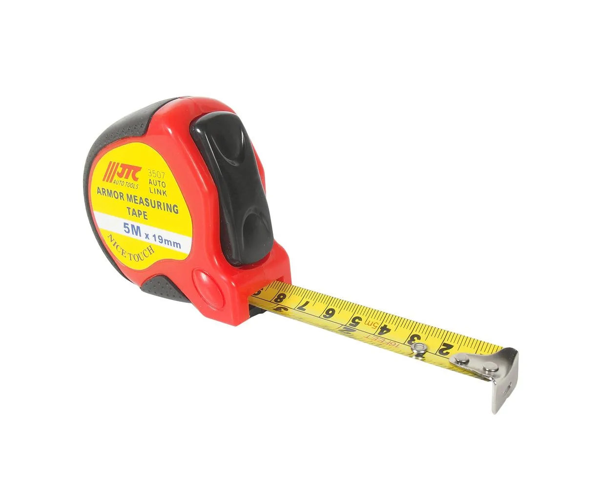 Рулетка 5м 19мм обрезиненный корпус JTC купить