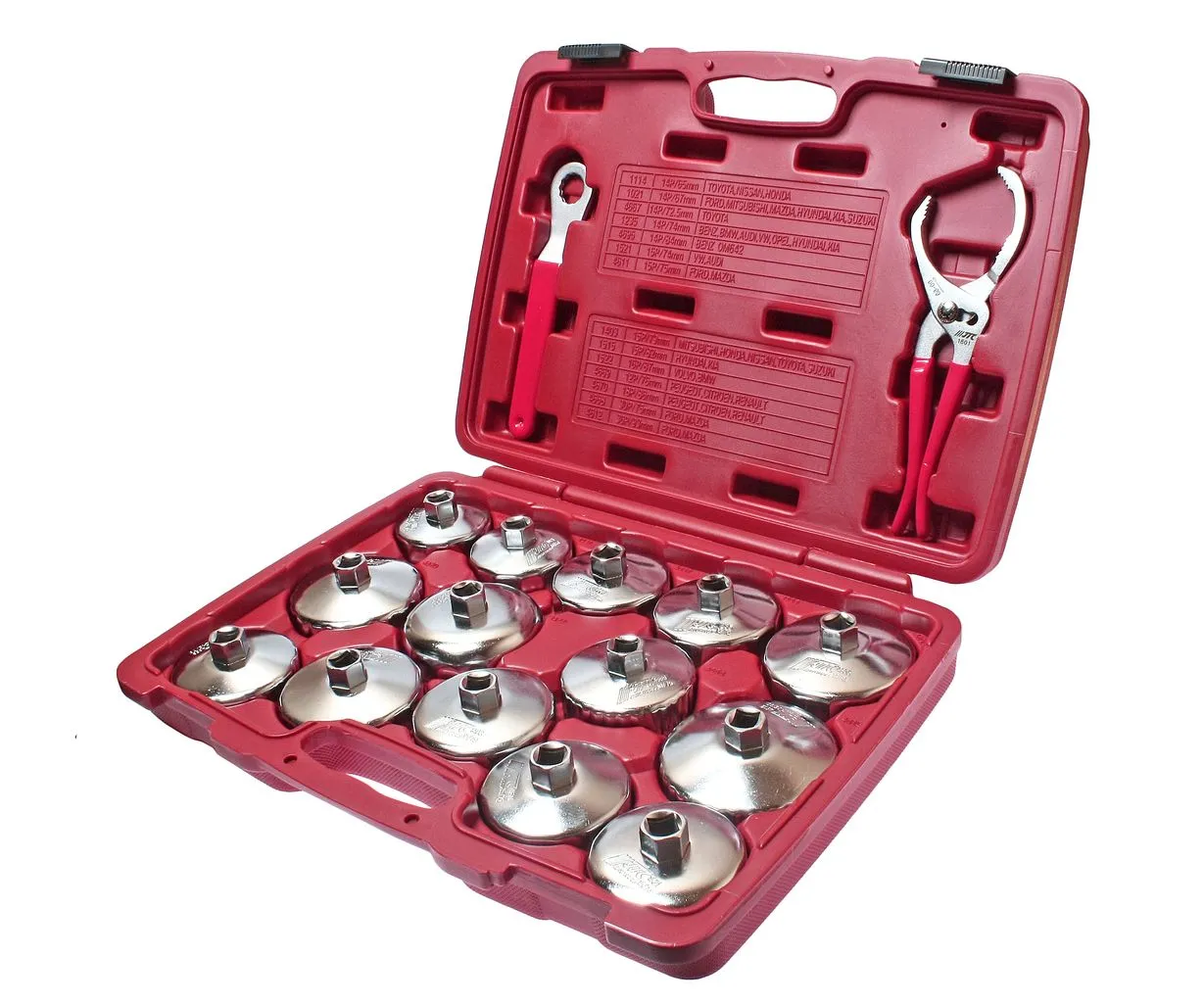 Набор съемников фильтра масляного "чашка" 16 предметов в кейсе JTC купить