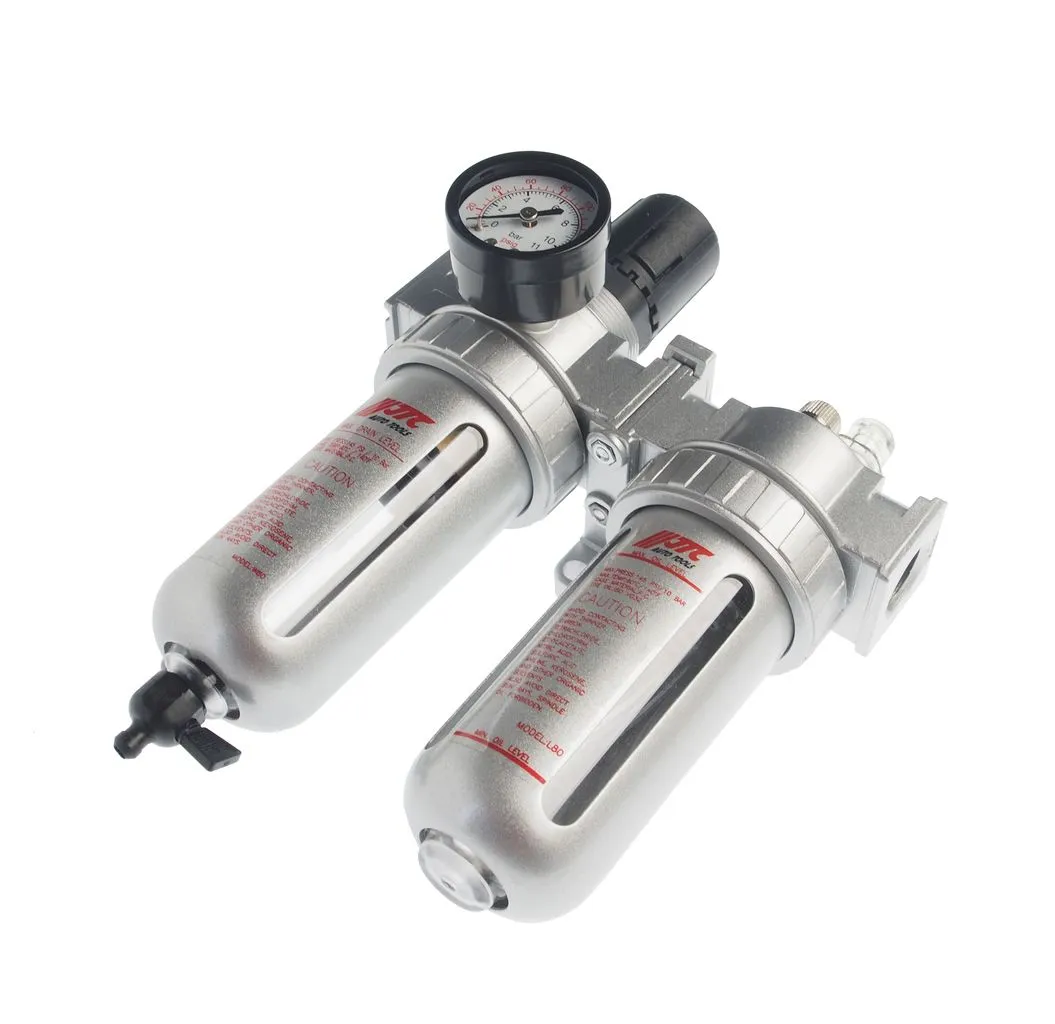 Блок подготовки воздуха (лубрикатор,осушитель) 1/2” пластик. переключ. 150PSI 3000л/мин. 125мл JTC купить