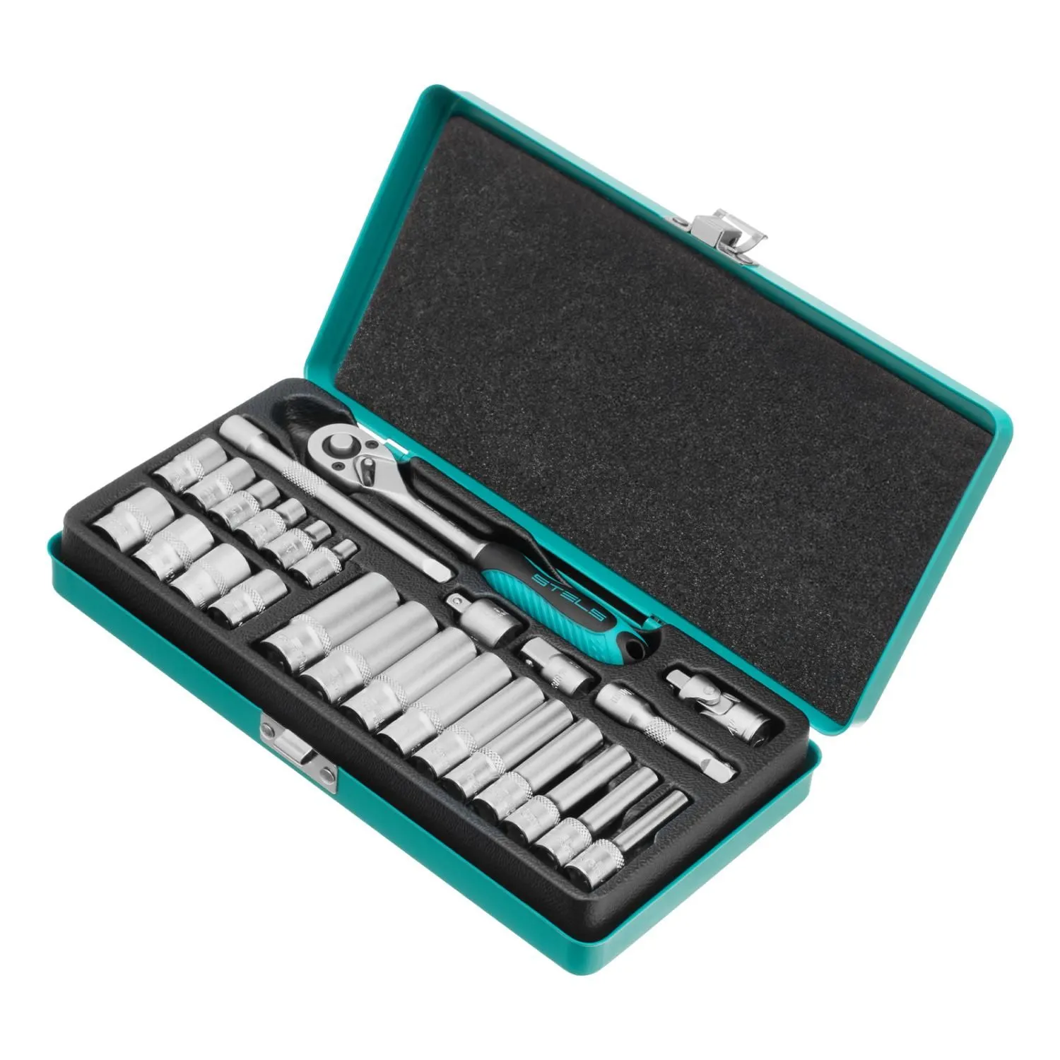 Набор торцевых головок с трещоткой, 1/4", 26 предметов Stels купить