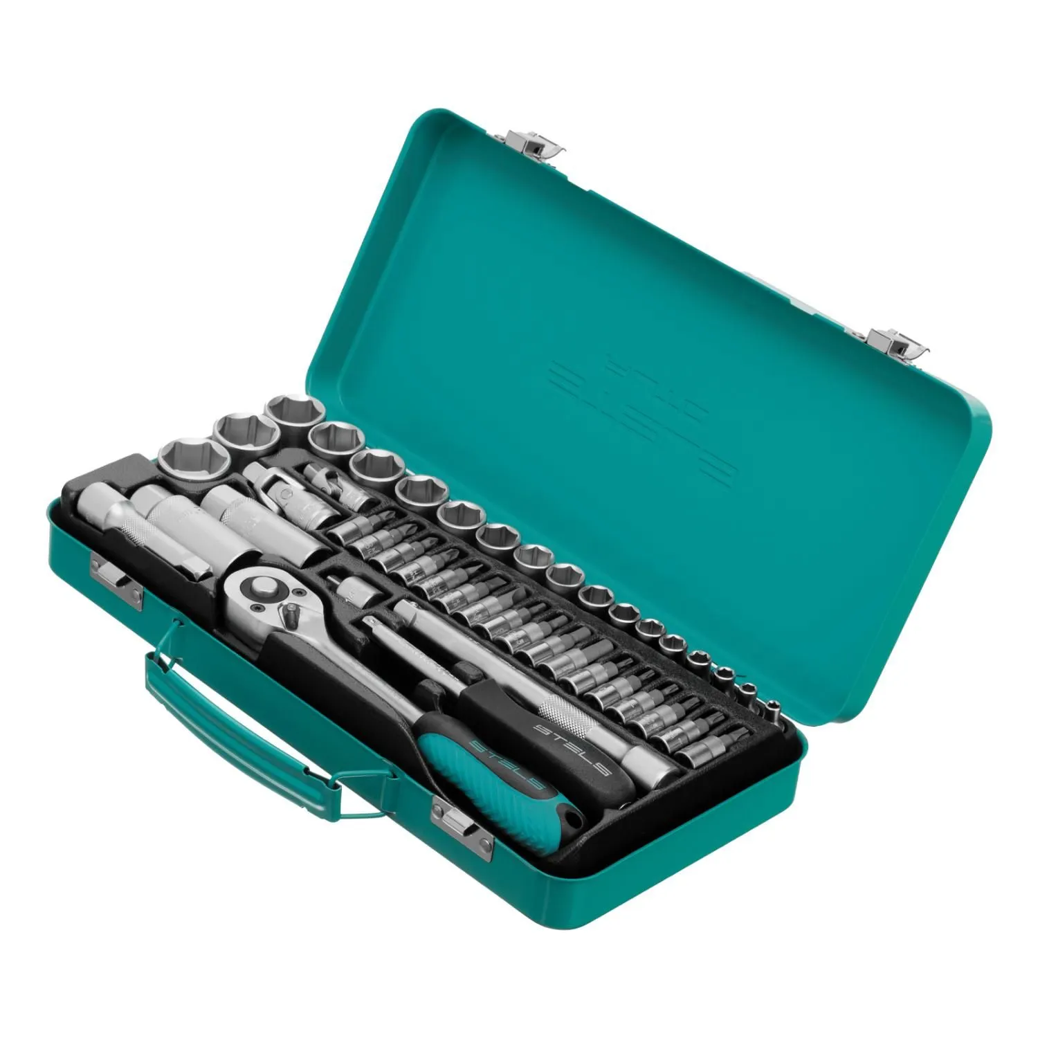 Набор торцевых головок с трещоткой, 1/4"и 3/8", 44 предмета Stels купить