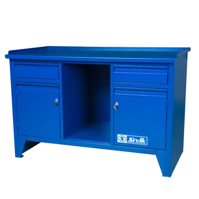 Верстак слесарный двухтумбовый с нишей КС-012