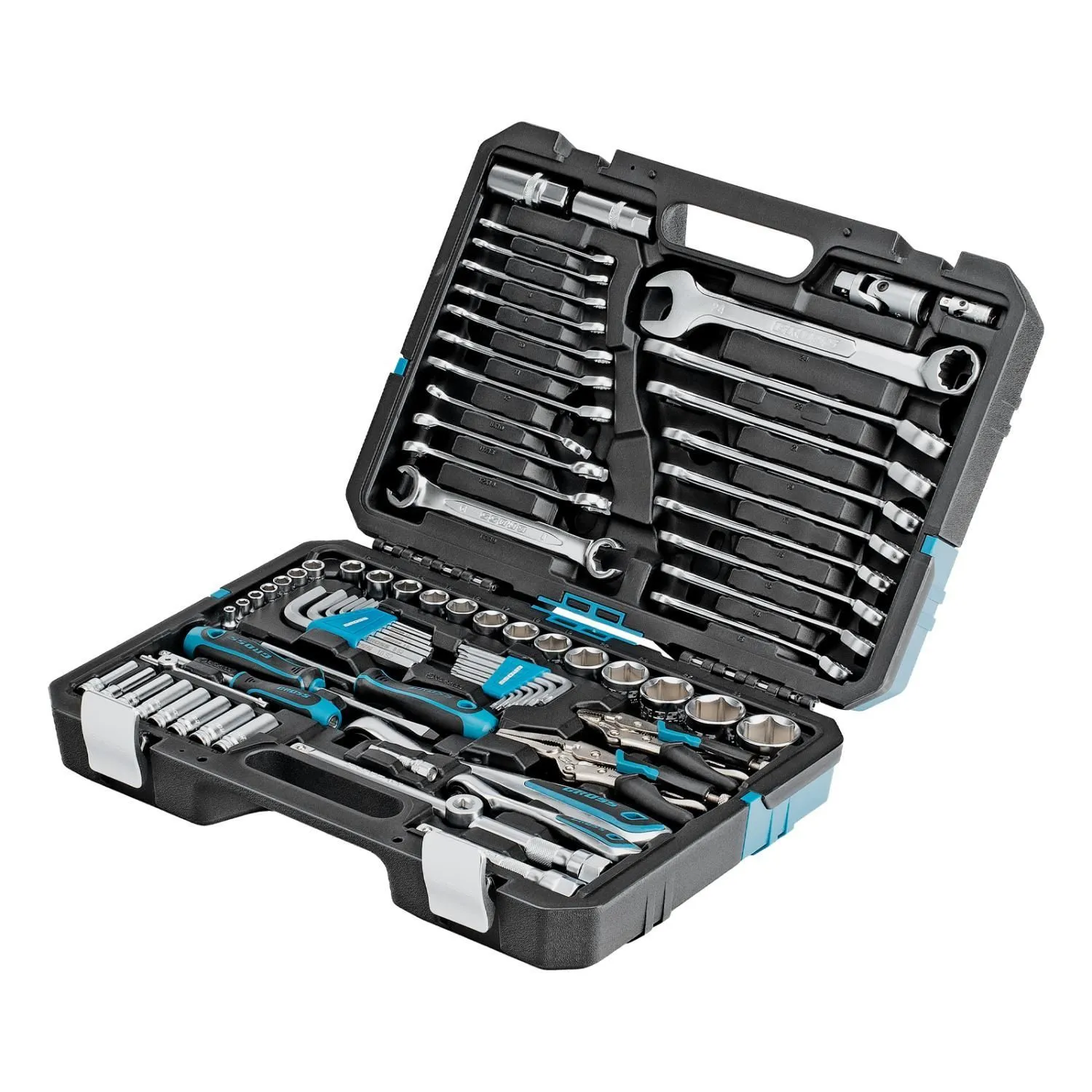 Набор инструментов, 1/4", 1/2", CrV, 120 зубьев, 78 предметов Gross купить