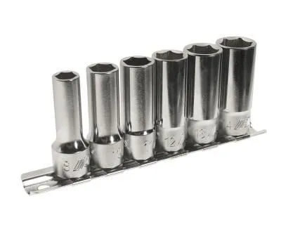 Набор головок торцевых 3/8" 6-ти гранных 08-14мм средней глубины L=46мм 6 предметов JTC