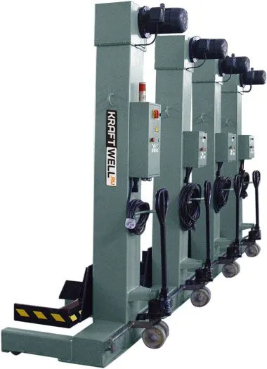 Электрогидравлический подъемник KraftWell KRW8M5.5 Колонны подкатные г/п 8х5,5 т. электромеханические