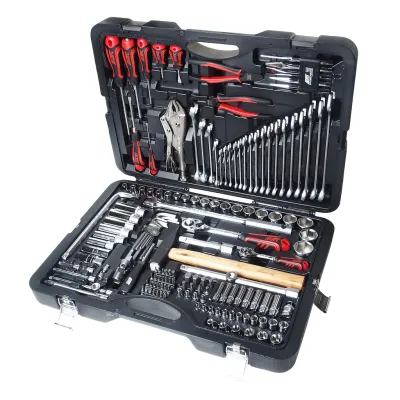 Набор инструментов 156 предметов слесарно-монтажный 1/4",1/2" 6-ти гранных в кейсе JTC