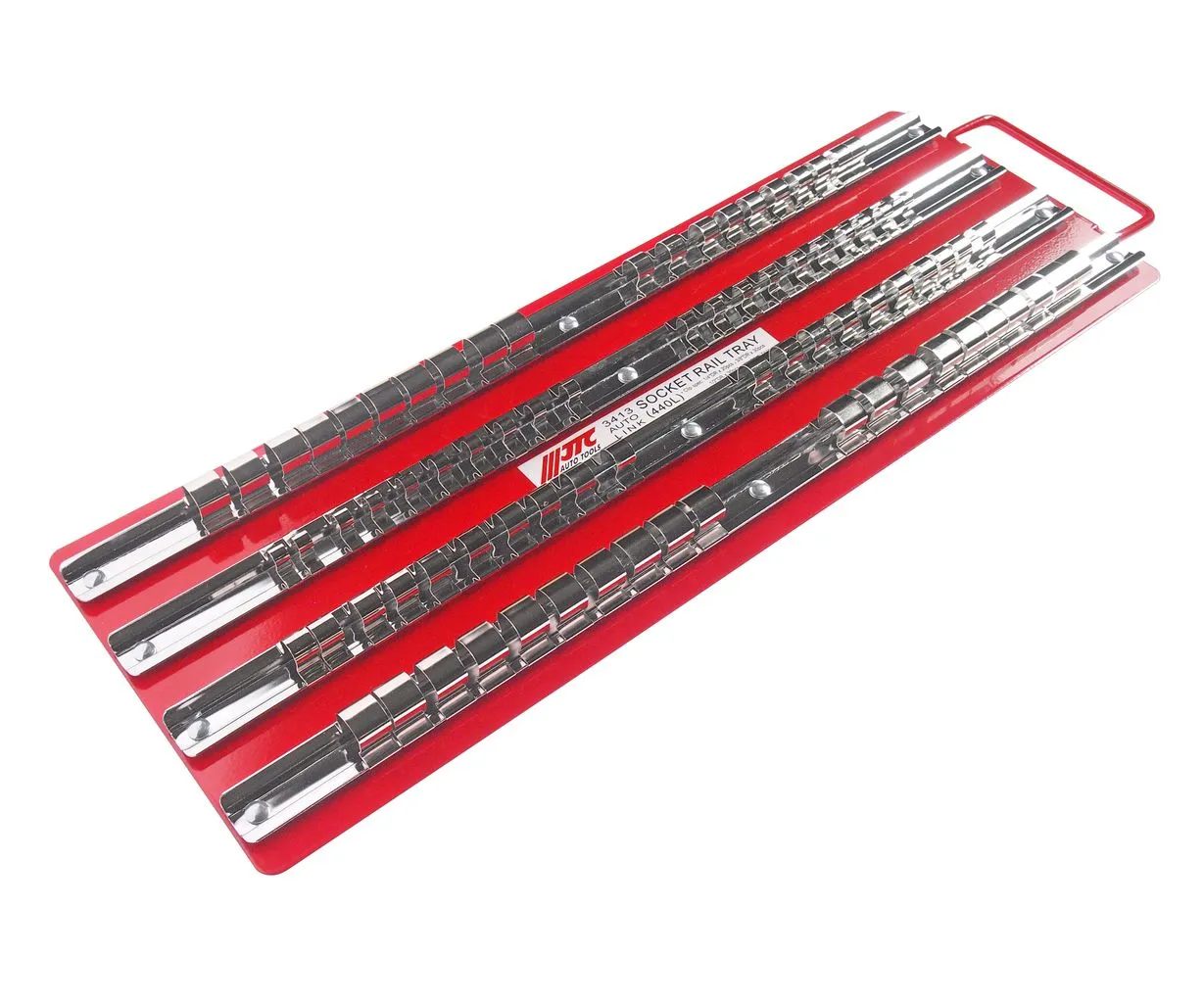 Лоток с реечными держателями головок (1/4"х20шт. 3/8"х30шт. 1/2"х30шт.) 440х150мм JTC купить